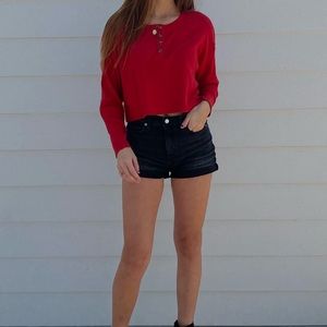 red forever 21 long sleeve